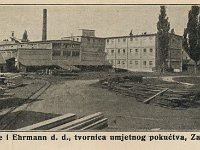Savska cesta 1926. godine. Tvornica namještaja Bothe i Ehrmann na mjestu današnjeg kina SC